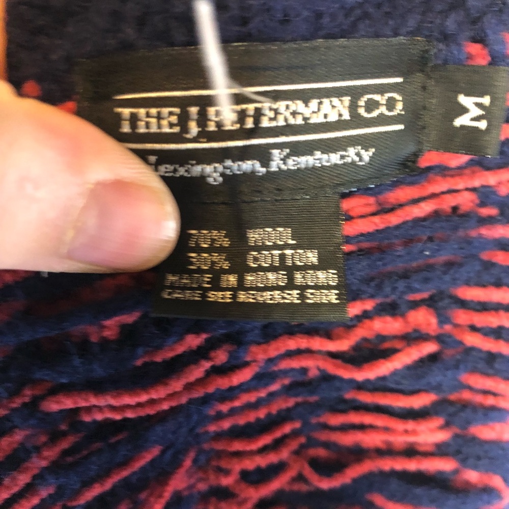 J.peterman Company sz m long batik sweater button - Picture 6 of 6